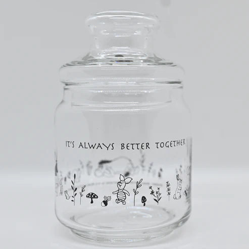 Winnie the Pooh Monochrome Series Glass Jar