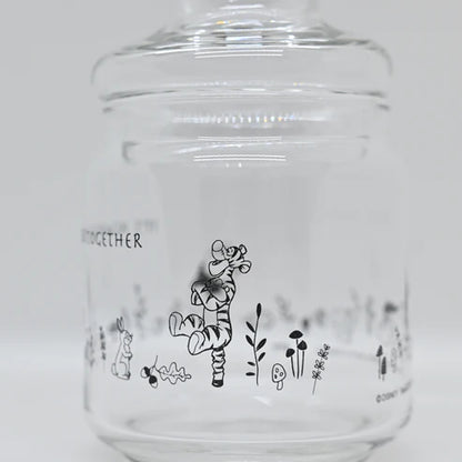 Winnie the Pooh Monochrome Series Glass Jar