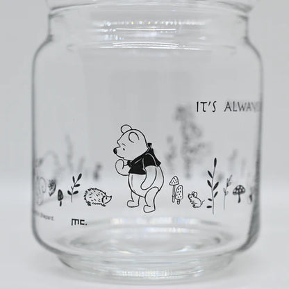 Winnie the Pooh Monochrome Series Glass Jar