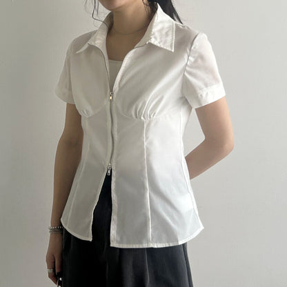 Broad Zip Short Sleeve Shirt