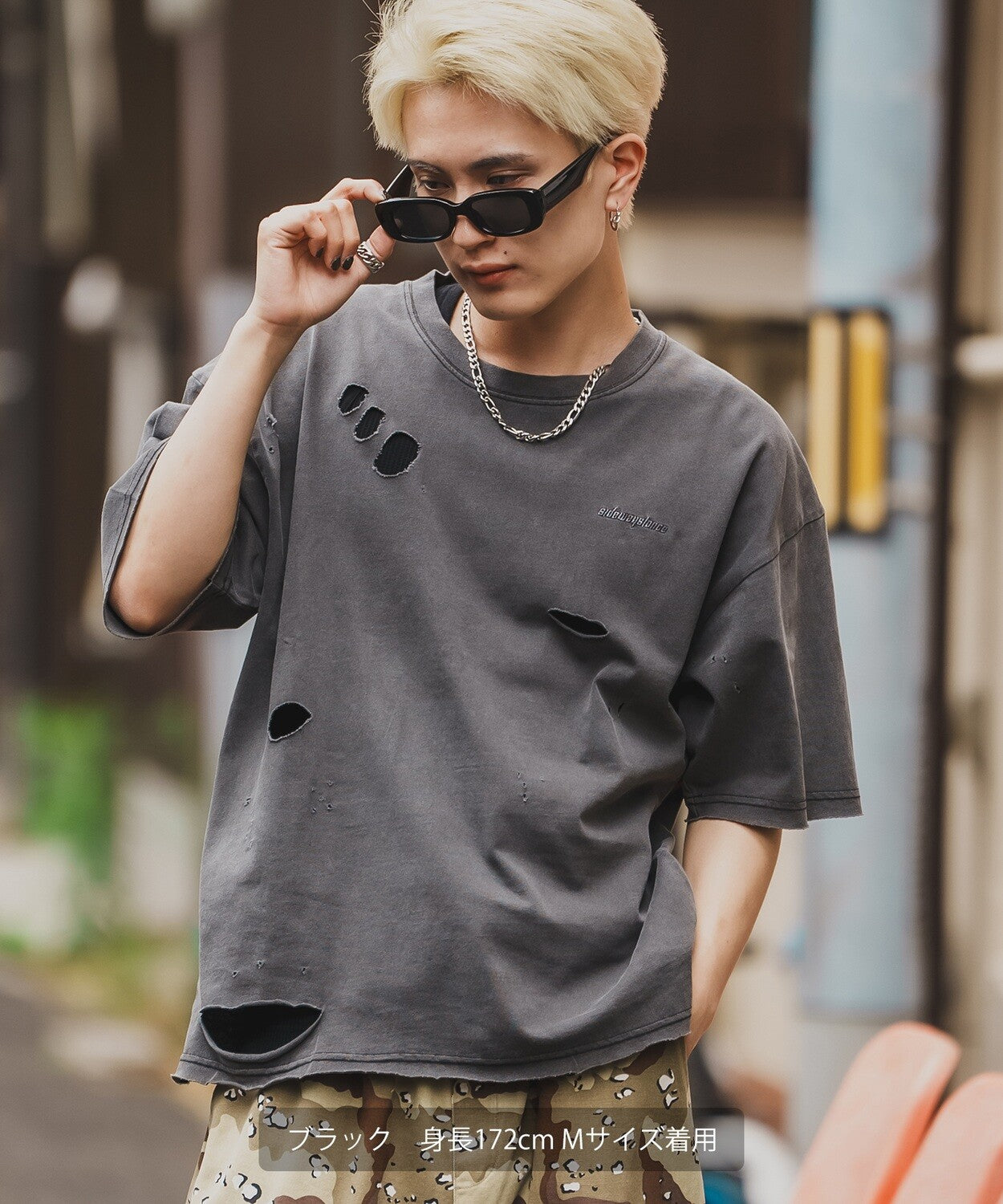 Feature Logo Short Sleeve Grunge T-shirt