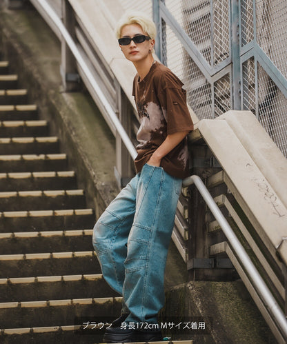 Thunder Logo Short Sleeve Grunge T-shirt