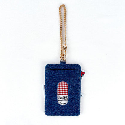 TOM and JERRY×Flapper Denim Applique Card Holder