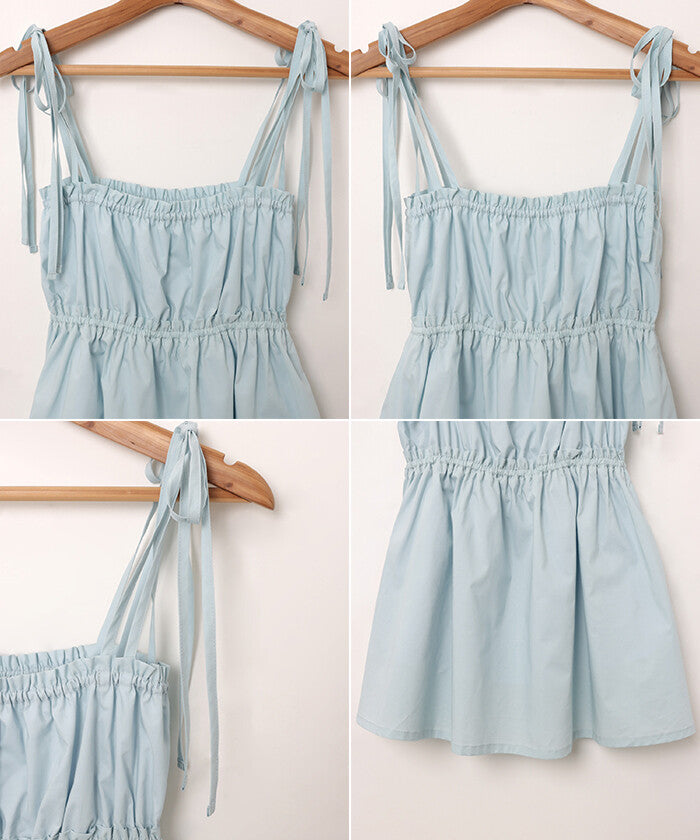 Peplum Ribbon Camisole Top