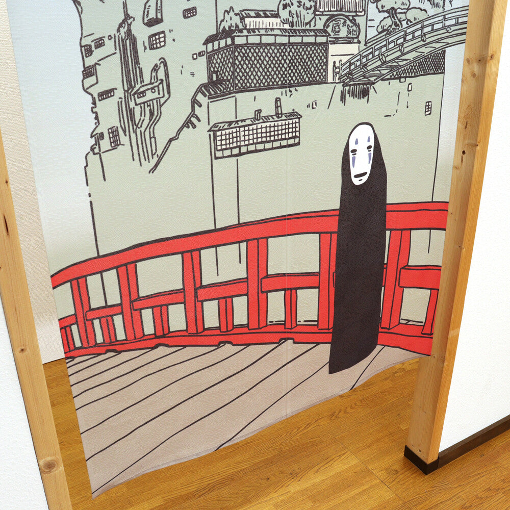 Ghibli Spirited Away "Bathhouse and No-Face" Door Curtain Made in Japan