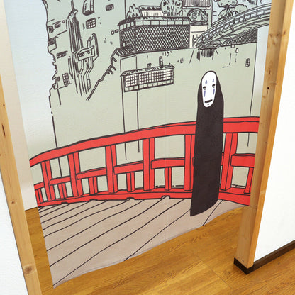 Ghibli Spirited Away "Bathhouse and No-Face" Door Curtain Made in Japan