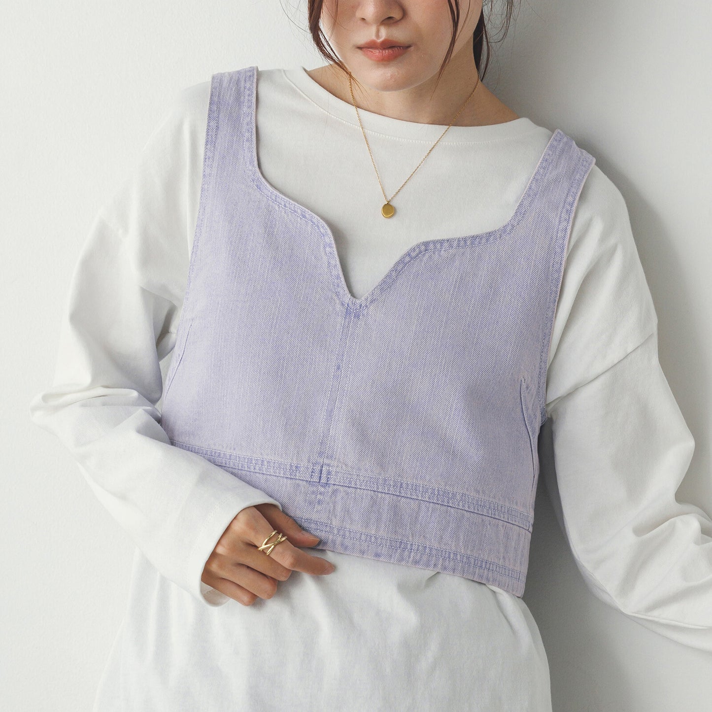 Hunch Slub Denim Bustier