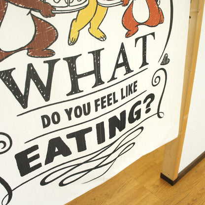 Disney Chip and Dale DINNER Door Curtain Made in Japan