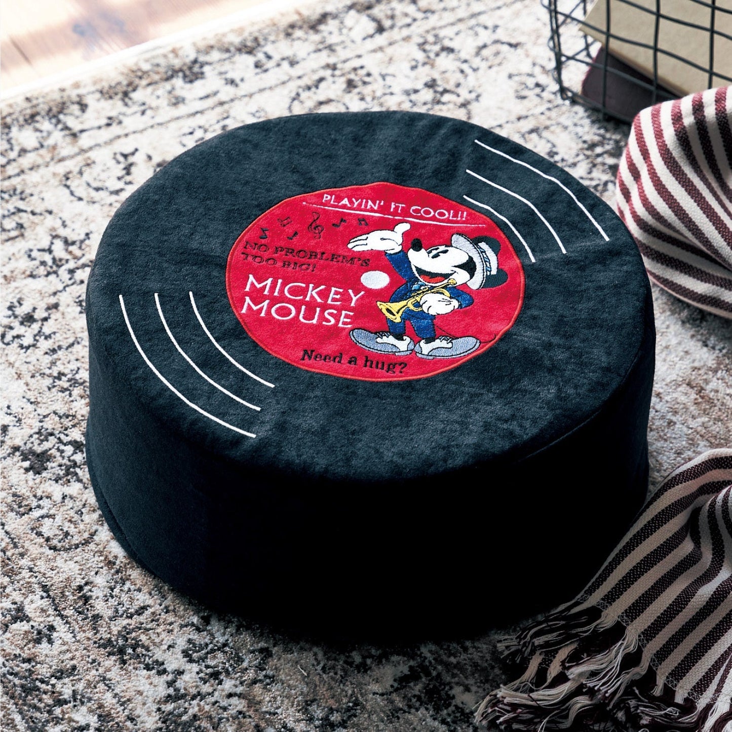 Mickey Record-shaped Seat Cushion