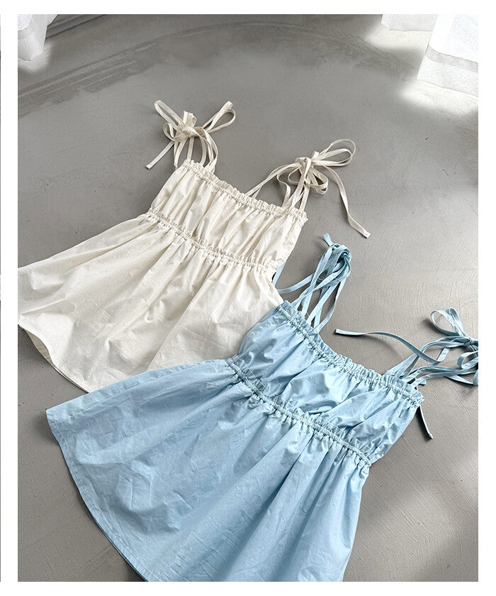 Peplum Ribbon Camisole Top