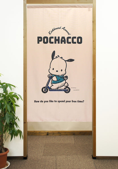 Sanrio "Pochacco enjoy!" Door Curtain Made in Japan