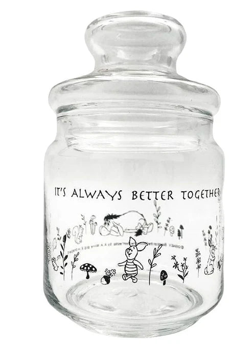 Winnie the Pooh Monochrome Series Glass Jar