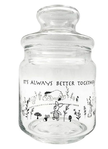 Winnie the Pooh Monochrome Series Glass Jar