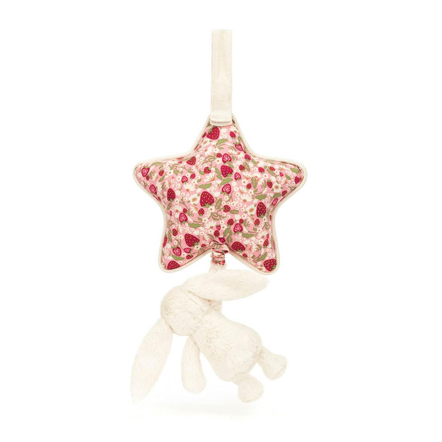 Blossom Cream Bunny 'Berry' Musical Pull