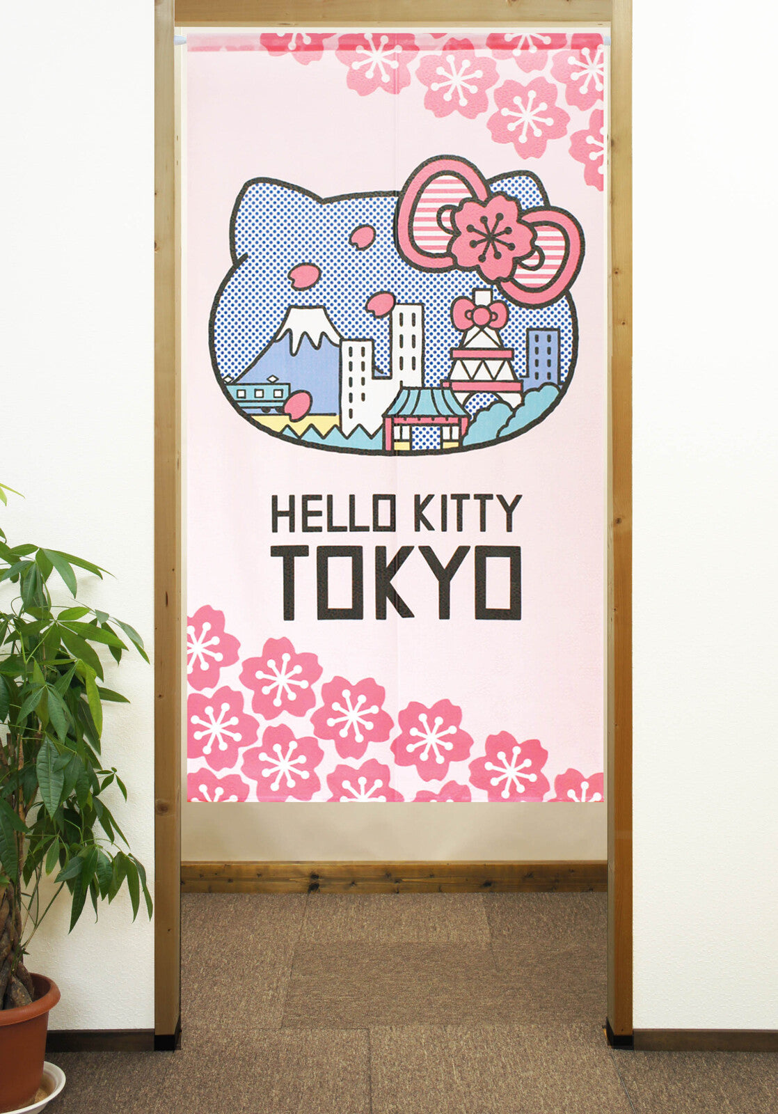 Sanrio "Hello Kitty TOKYO" Door Curtain Made in Japan