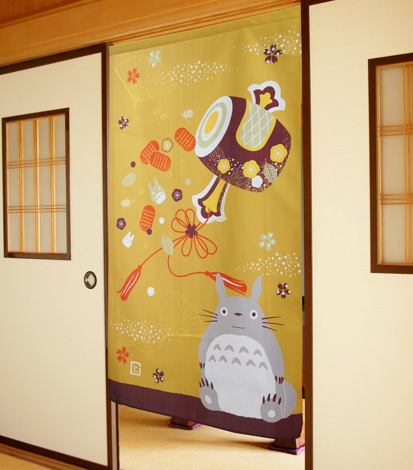 Ghibli My Neighbor Totoro "Good Luck Kozuchi" Door Curtain Made in Japan