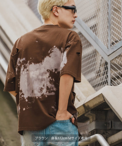 Thunder Logo Short Sleeve Grunge T-shirt