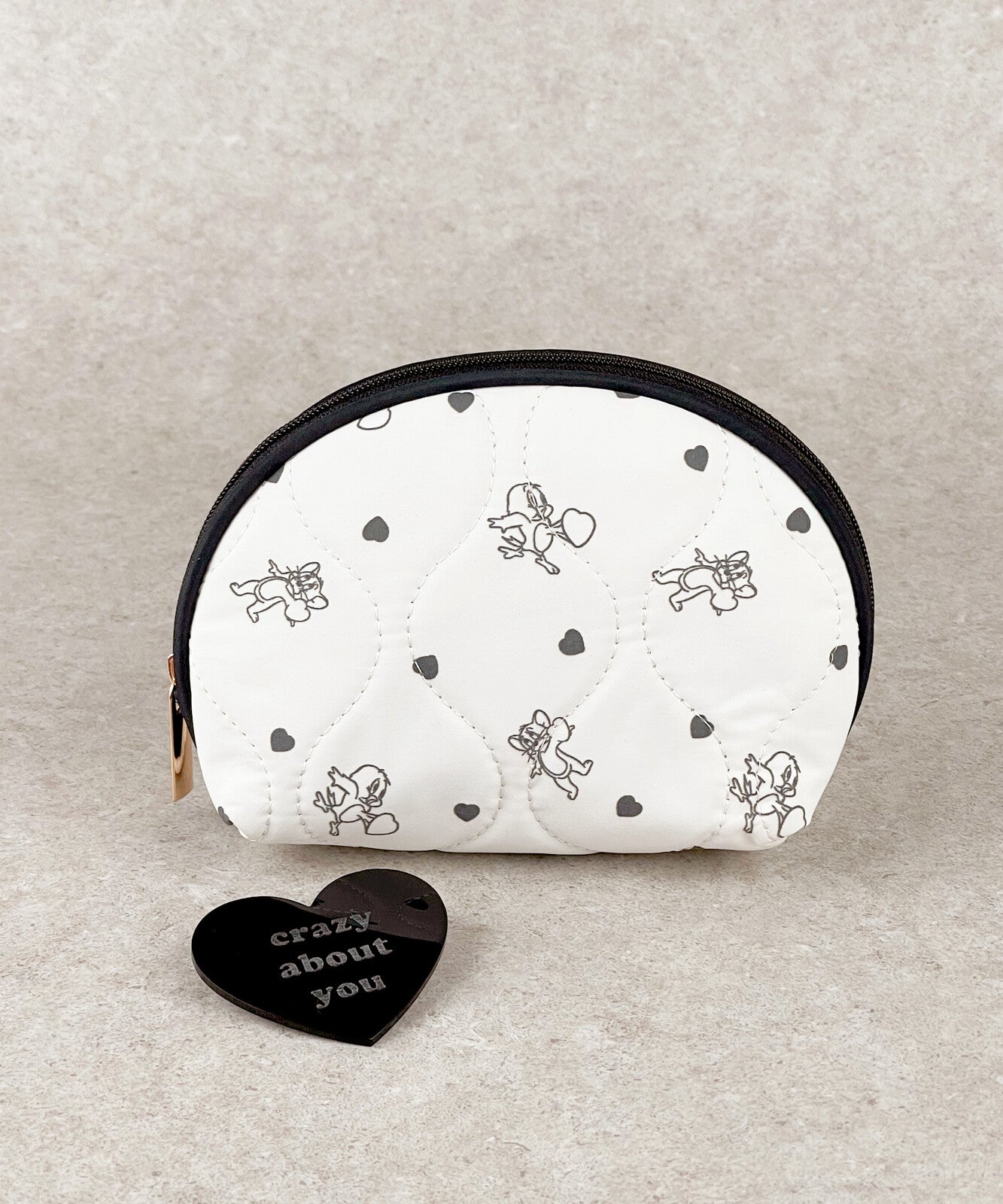 TOM and JERRY×Flapper Heart Mini Pouch