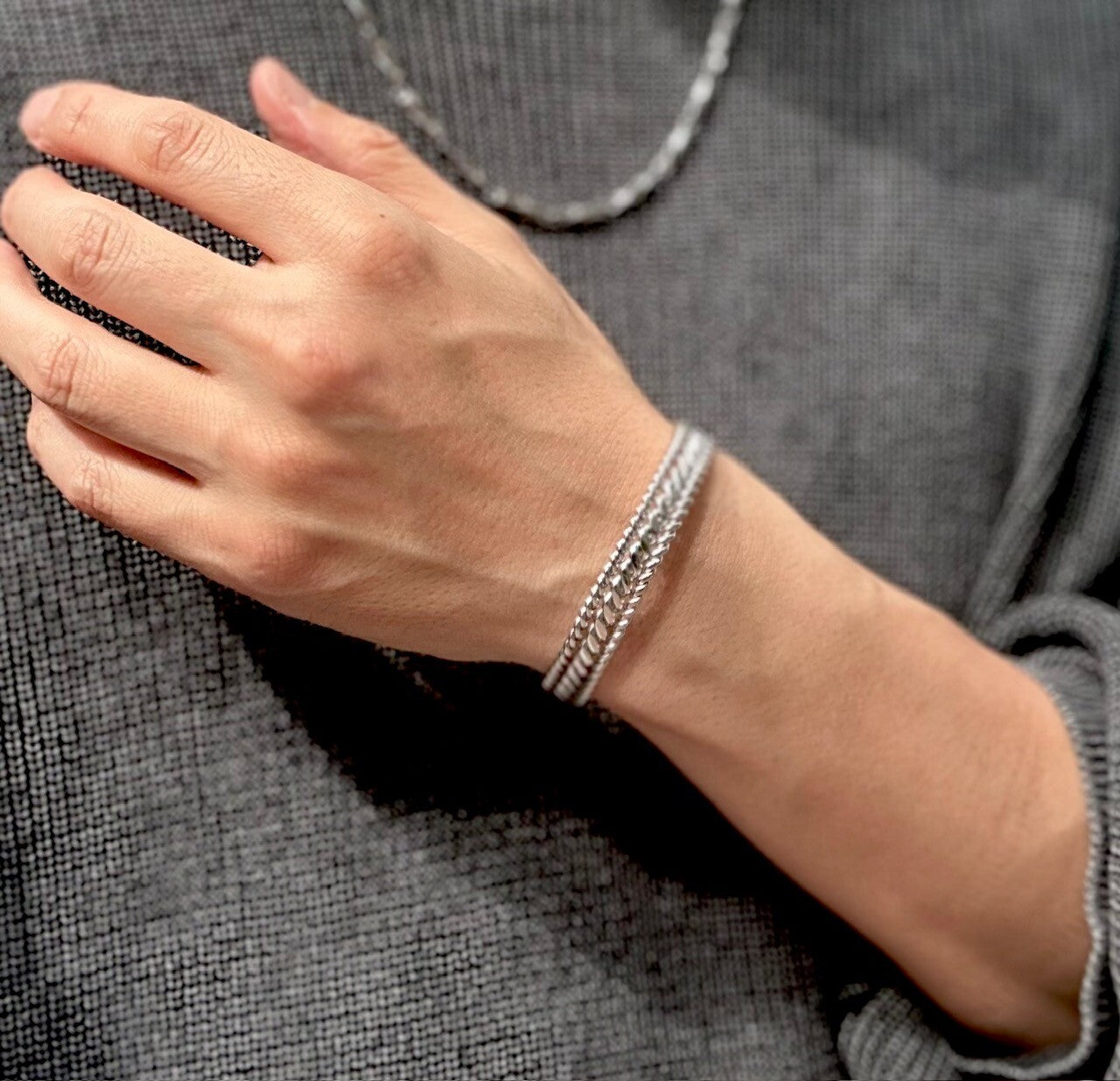 Braided Ethnic Bangle Bracelet