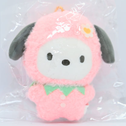 Pochacco squishy doll dressed as strawberry