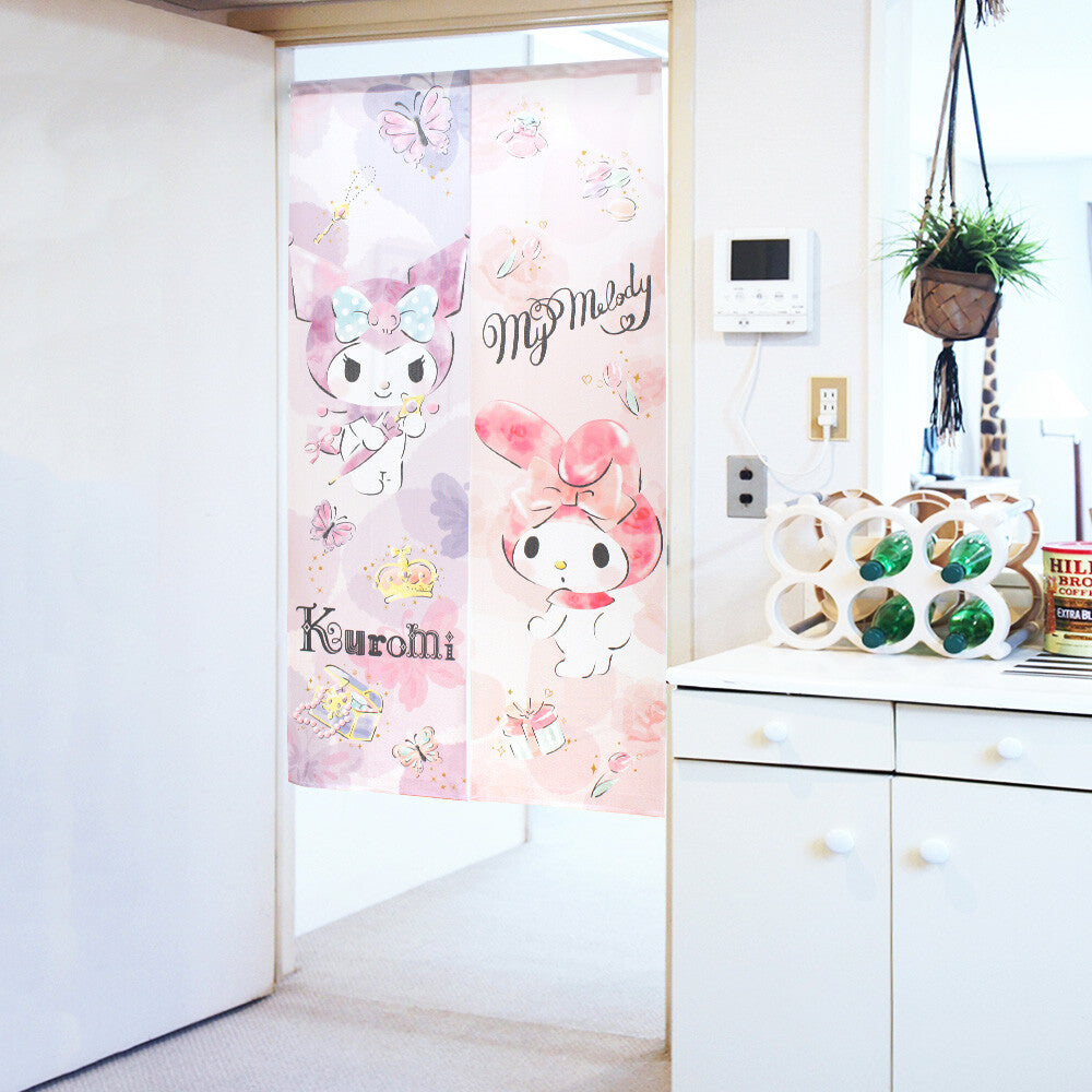 Sanrio "My Melody Kuromi" Door Curtain Made in Japan