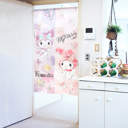 Sanrio "My Melody Kuromi" Door Curtain Made in Japan