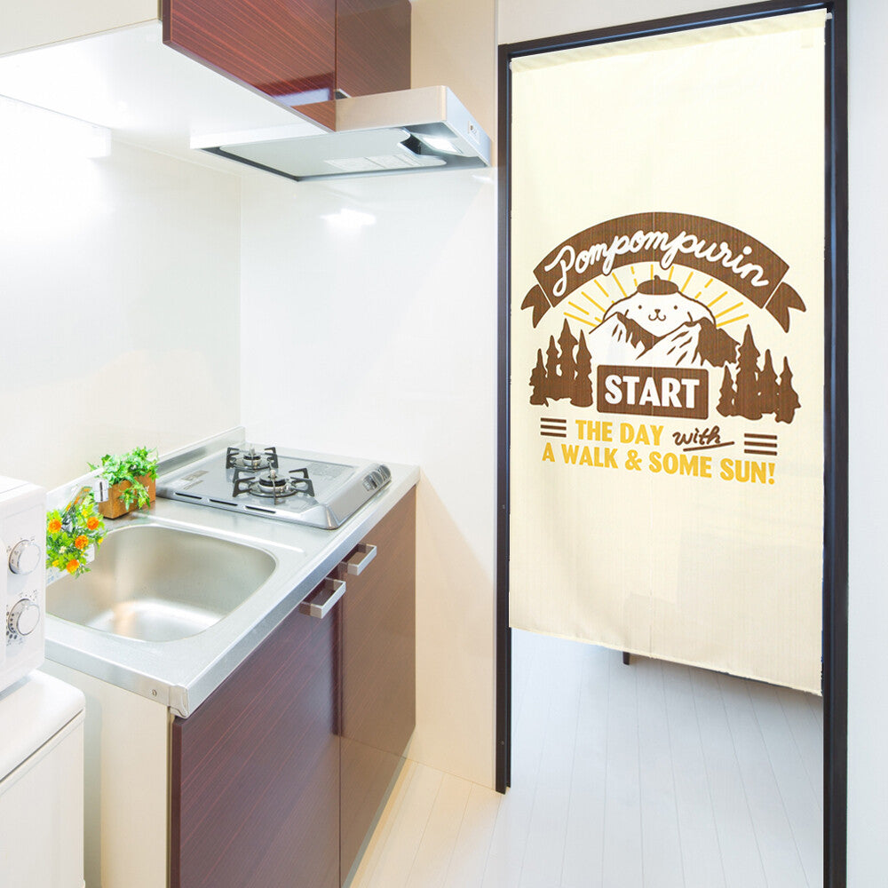 Sanrio "Pom Pom Purin Outdoor" Door Curtain Made in Japan