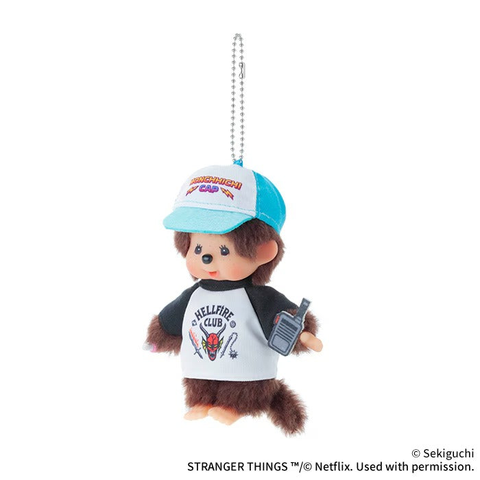 Monchhichi x Stranger Things Collaboration Limited Edition Plush Keychain - Hellfire Club Boy & Eleven Girl Set