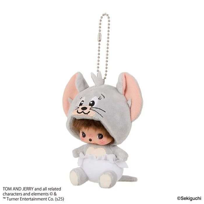 Tom and Jerry x Monchhichi Tuffy Bebichhichi Large Face SS Keychain