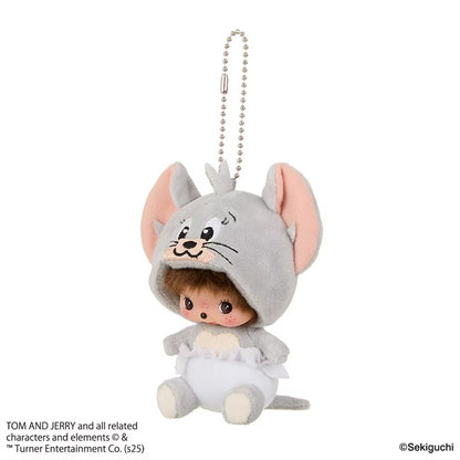 Tom and Jerry x Monchhichi Tuffy Bebichhichi Large Face SS Keychain