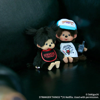 Monchhichi x Stranger Things Collaboration Limited Edition Plush Keychain - Hellfire Club Boy & Eleven Girl Set