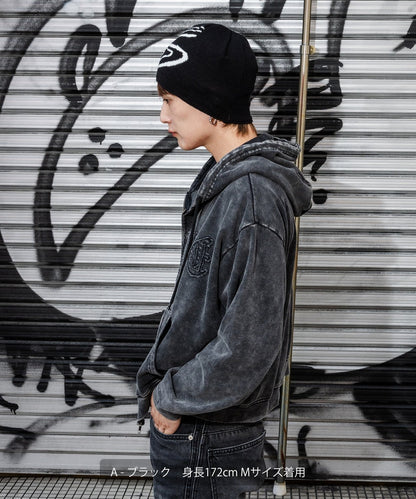 Vintage-Inspired Short-Length Fleece Sweatshirt with Zip-Up