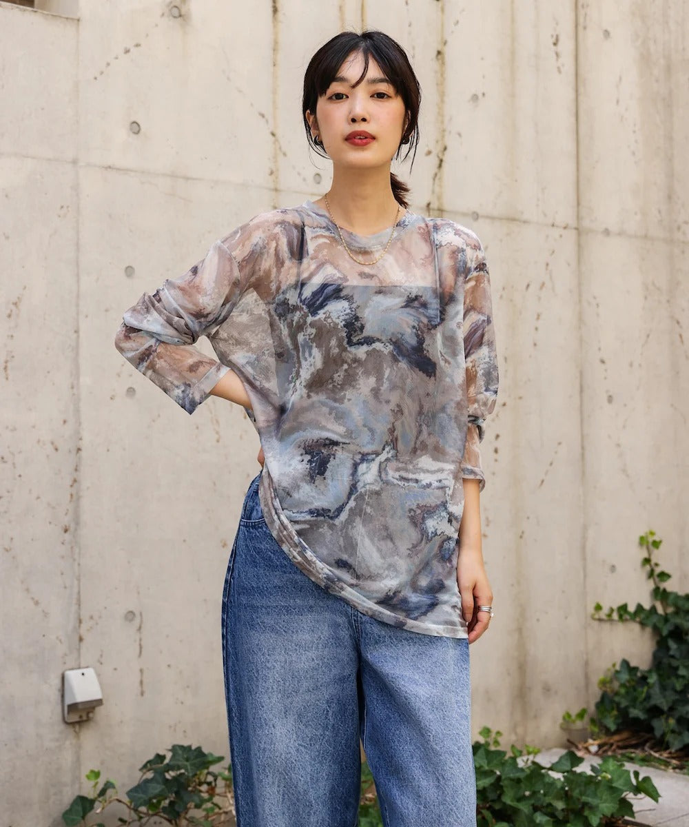 Bou Jeloud Nuanced Pattern Sheer Innerwear