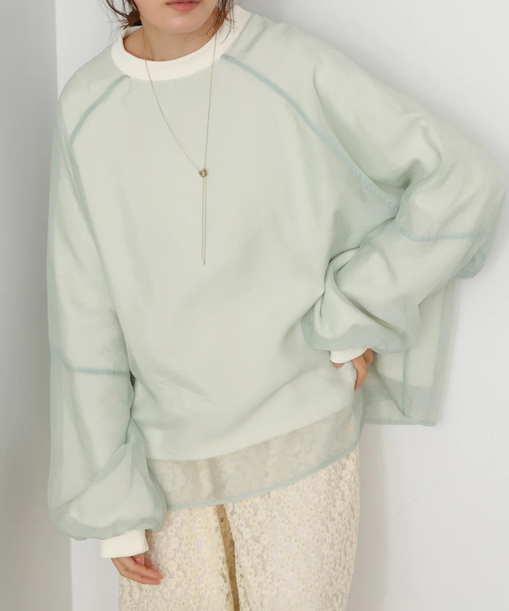 Bou Jeloud Sheer Layered Fleece Sweatshirt