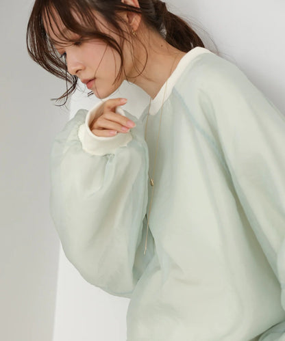 Bou Jeloud Sheer Layered Fleece Sweatshirt