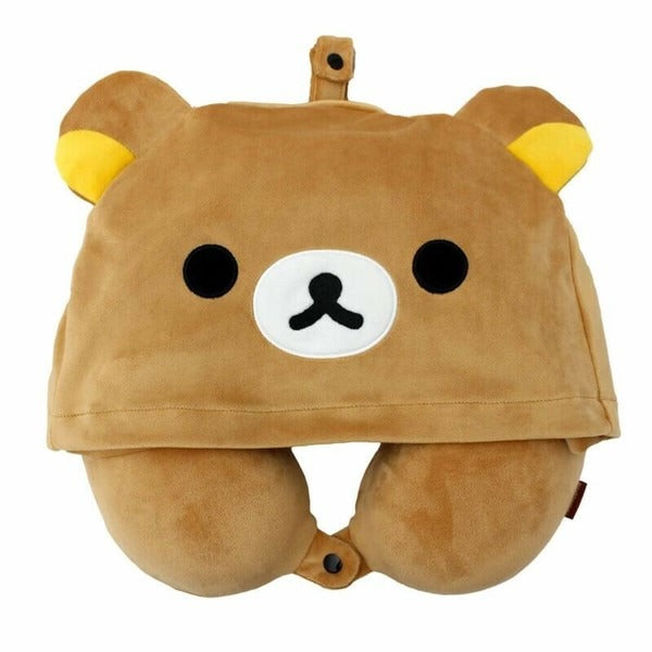 Rilakkuma Neck Pillow with Hood