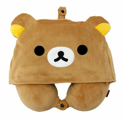 Rilakkuma Neck Pillow with Hood