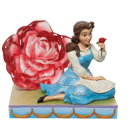 Disney Traditions Beauty and the Beast Belle Clear Rose