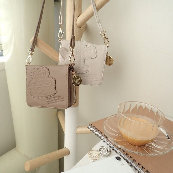 TOM and JERRY×Flapper Latte Color Mini Wallet