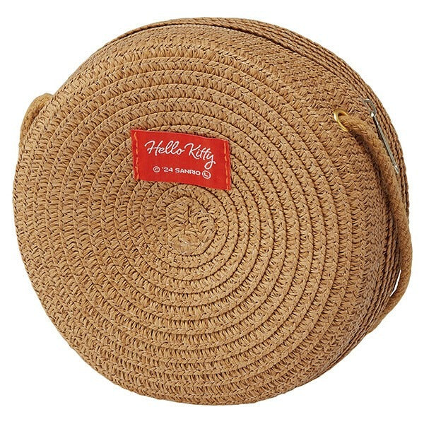 Sanrio Characters Straw Material Round Shoulder Bag