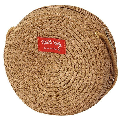 Sanrio Characters Straw Material Round Shoulder Bag