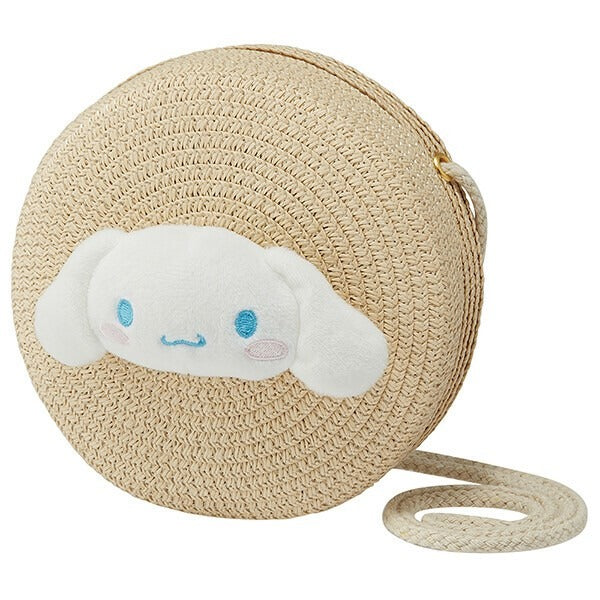 Sanrio Characters Straw Material Round Shoulder Bag