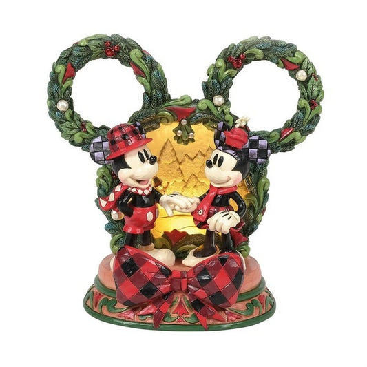 Disney Traditions Mickey & Minnie Christmas LED Diorama