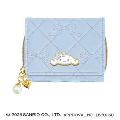 Sanrio Characters Tri-fold Wallet With a Cute Ribbon Featuring