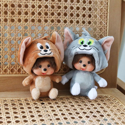 Tom and Jerry x Monchhichi Jerry Monchhichi Large Face SS Keychain