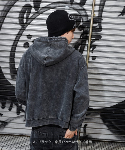 Vintage-Inspired Short-Length Fleece Sweatshirt with Zip-Up