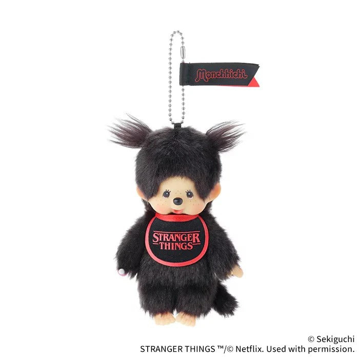 Monchhichi x Stranger Things Collaboration Limited Edition Plush Keychain - Eleven Girl