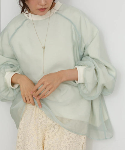 Bou Jeloud Sheer Layered Fleece Sweatshirt