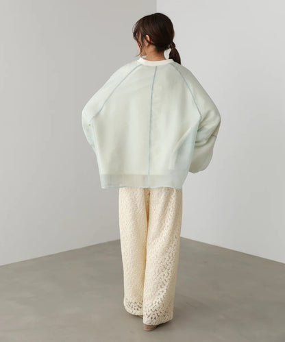 Bou Jeloud Sheer Layered Fleece Sweatshirt