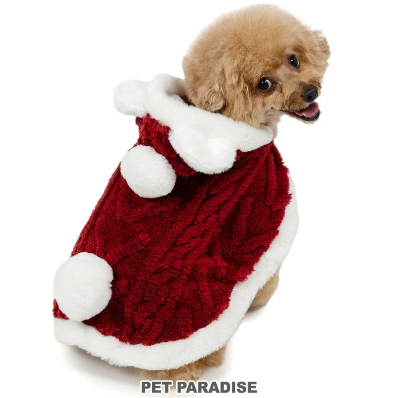 Dog Clothes Bear Santa Poncho Costume